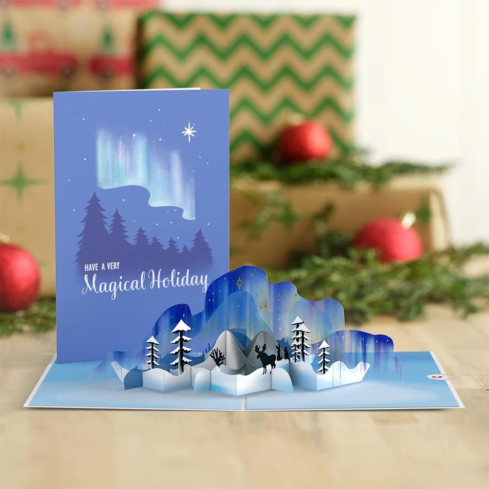 Lovepop Winter Borealis Scene Pop-Up Card