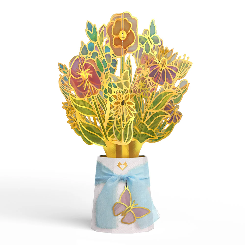 Lovepop Gilded Gold Garden Glow Suncatcher Bouquet Vase - Image 3