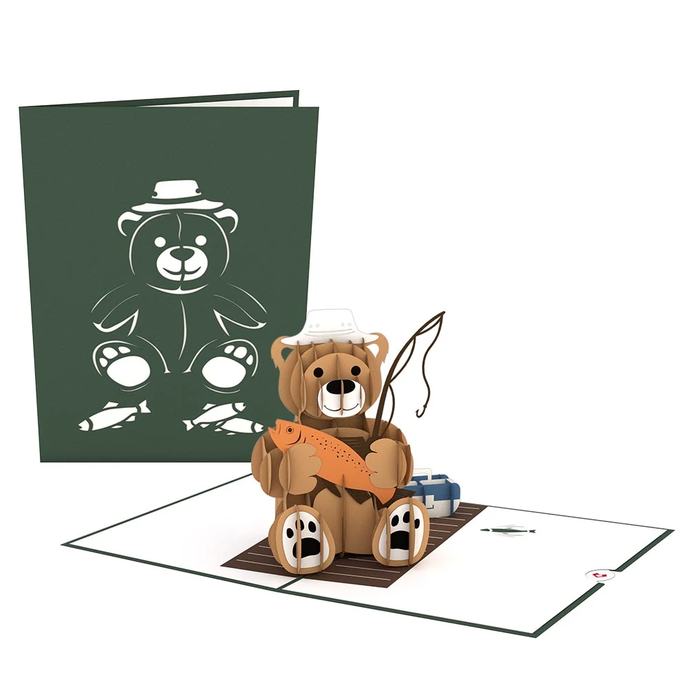 Lovepop Fishing Bear Pop-Up Card