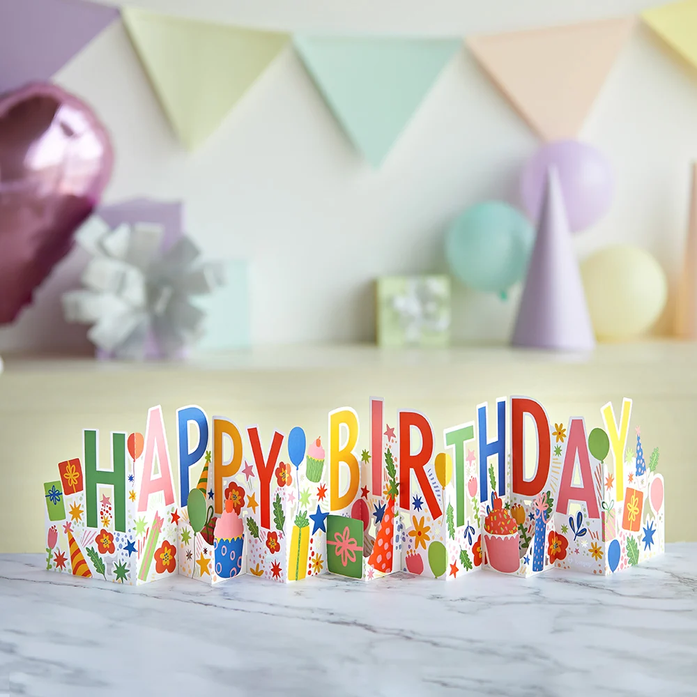 Lovepop Happy Birthday Loooooong Card (Expands to 2 feet) - Image 2