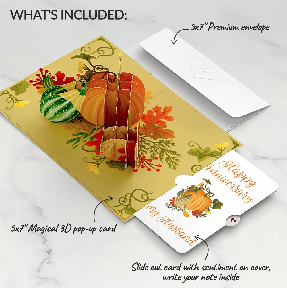 Lovepop Fall is in the Air Anniversary Pop-Up Card and Sentiment Set for Husband - Image 2