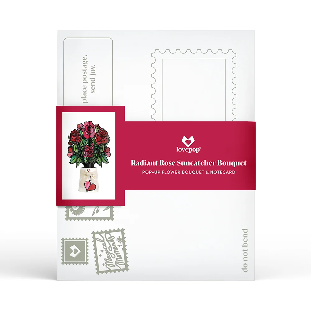 Lovepop Everlasting Rose HeartFelt Charm Card & Suncatcher Bouquet Bundle - Image 8