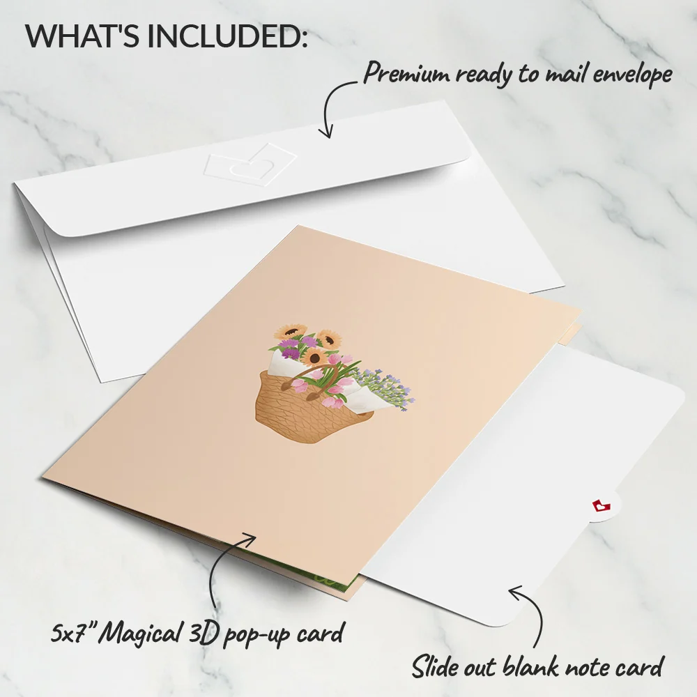 Lovepop Flower Cart Pop-Up Card Basket - Image 5