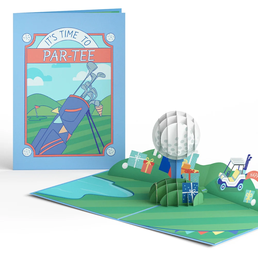 Lovepop Time to Par-Tee Birthday Golf Pop-Up Card