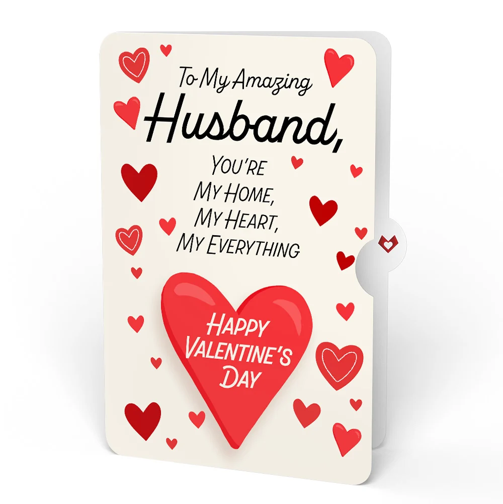 Lovepop 'Happy Valentine's Day' Love Cat Plushpop Card and Sentiment Set for Husband Cream - Image 4
