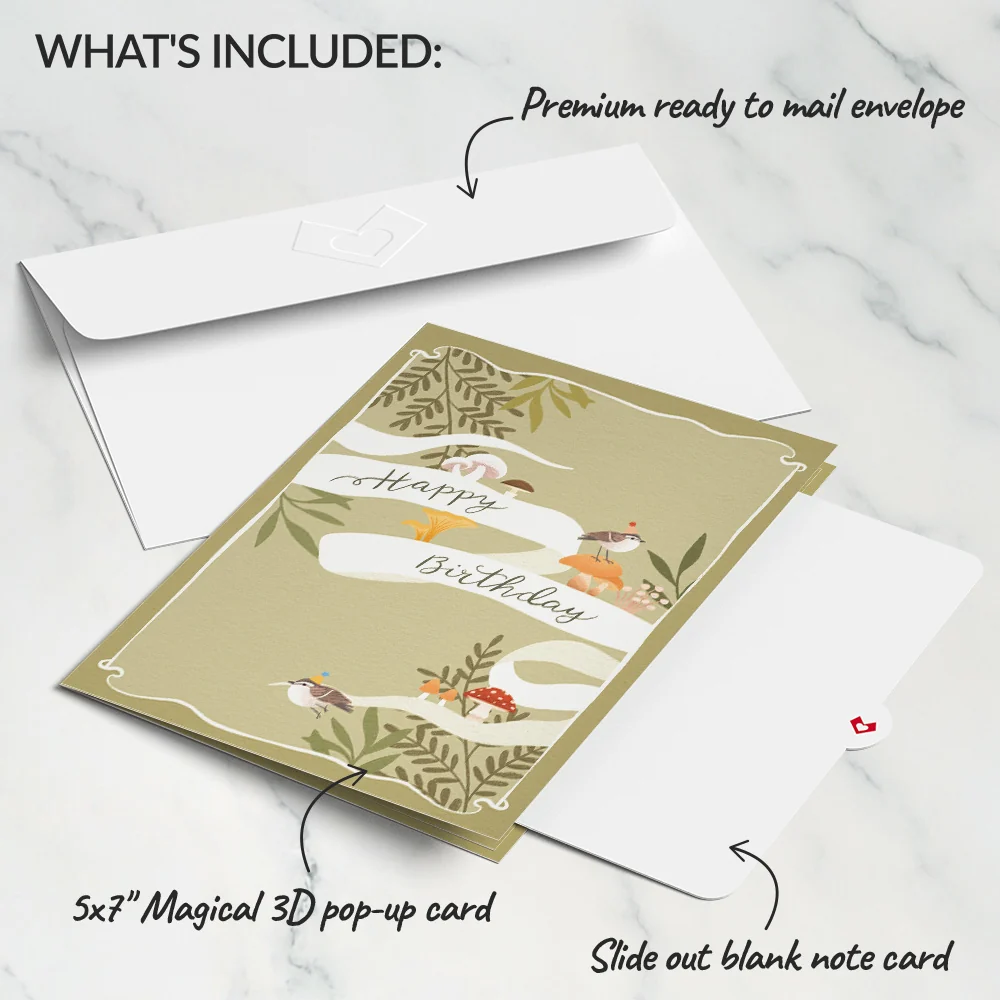 Lovepop Woodland Birthday Party Pop-Up Card - Image 6