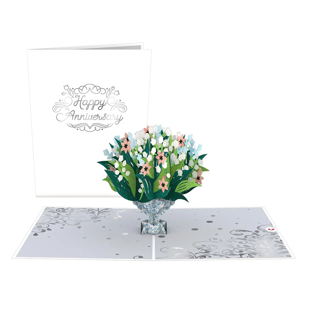 Lovepop Anniversary Lily of the Valley Pop-Up Card