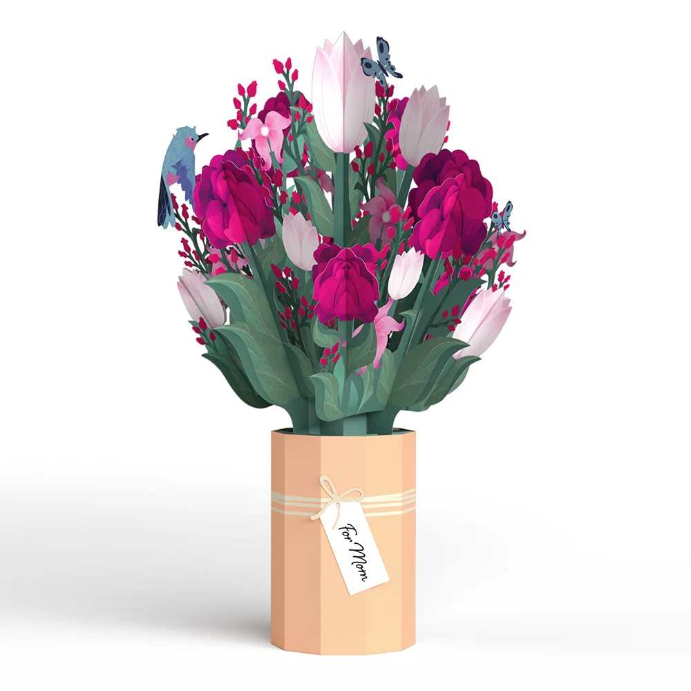 Lovepop Blessing to Have a Mom Like You Hummingbird Suncatcher Card & Bouquet Bundle - Image 2
