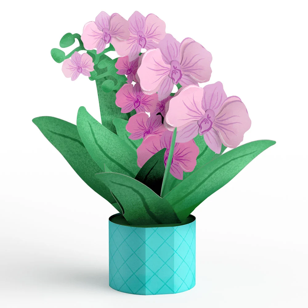 Lovepop Orchid Card with Mini Bouquet - Image 2