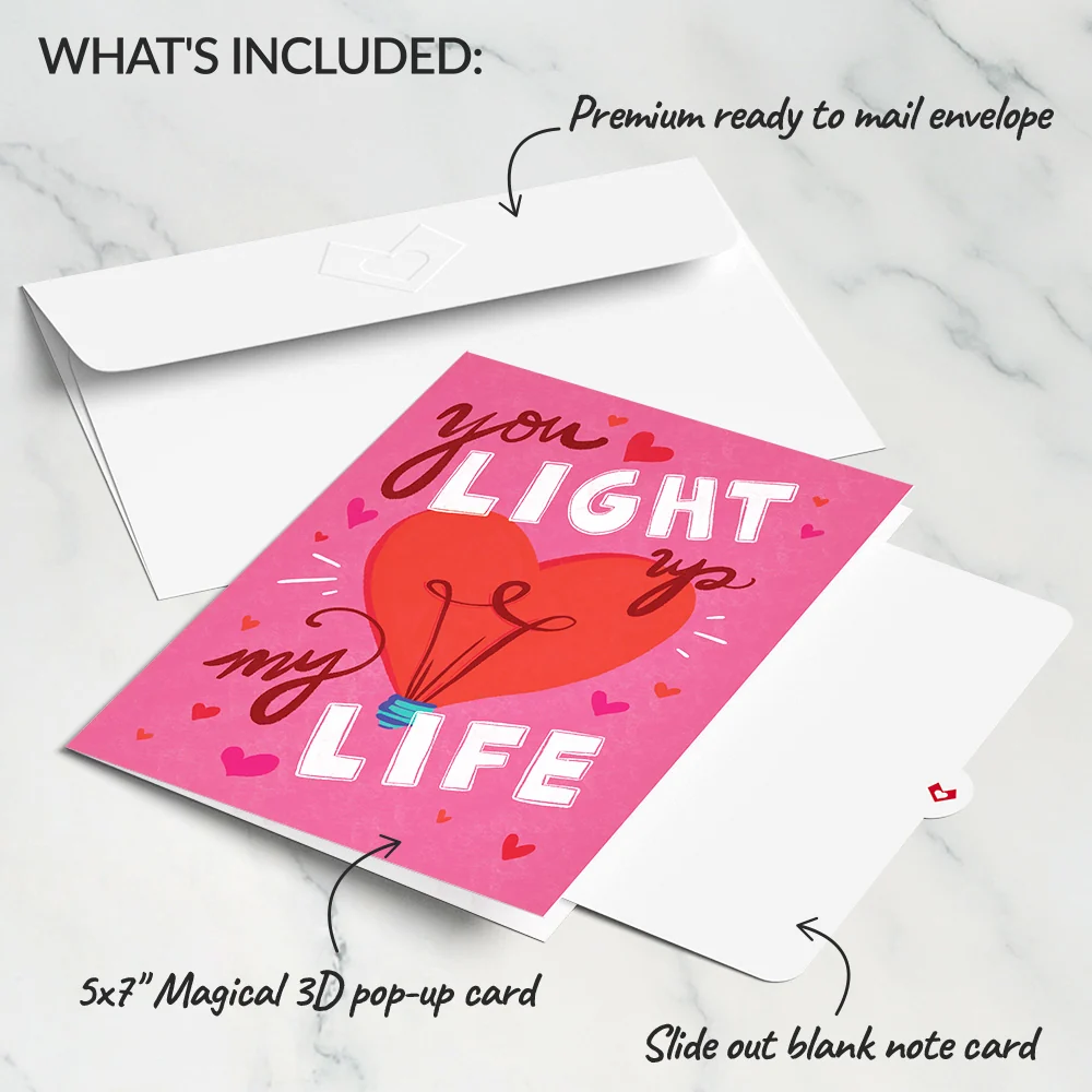 Lovepop You Light Up My Life Light-Up Pop-Up Card - Image 6
