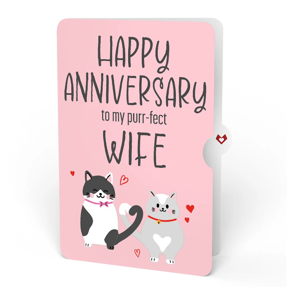 Lovepop Love Cats Anniversary Pop-Up Card and Sentiment Set for Wife - Image 4