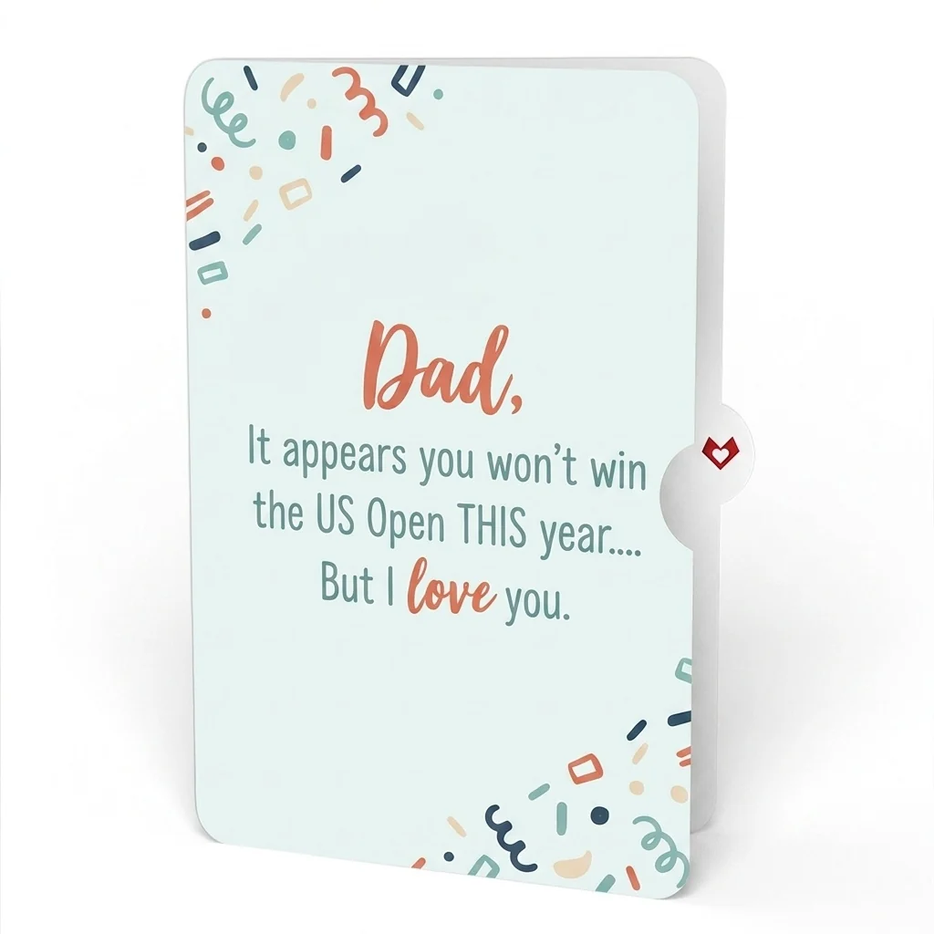 Lovepop Happy Father's Day Pop-Up Card and Confetti US Open Love Sentiment Set for Dad Cream - Image 4