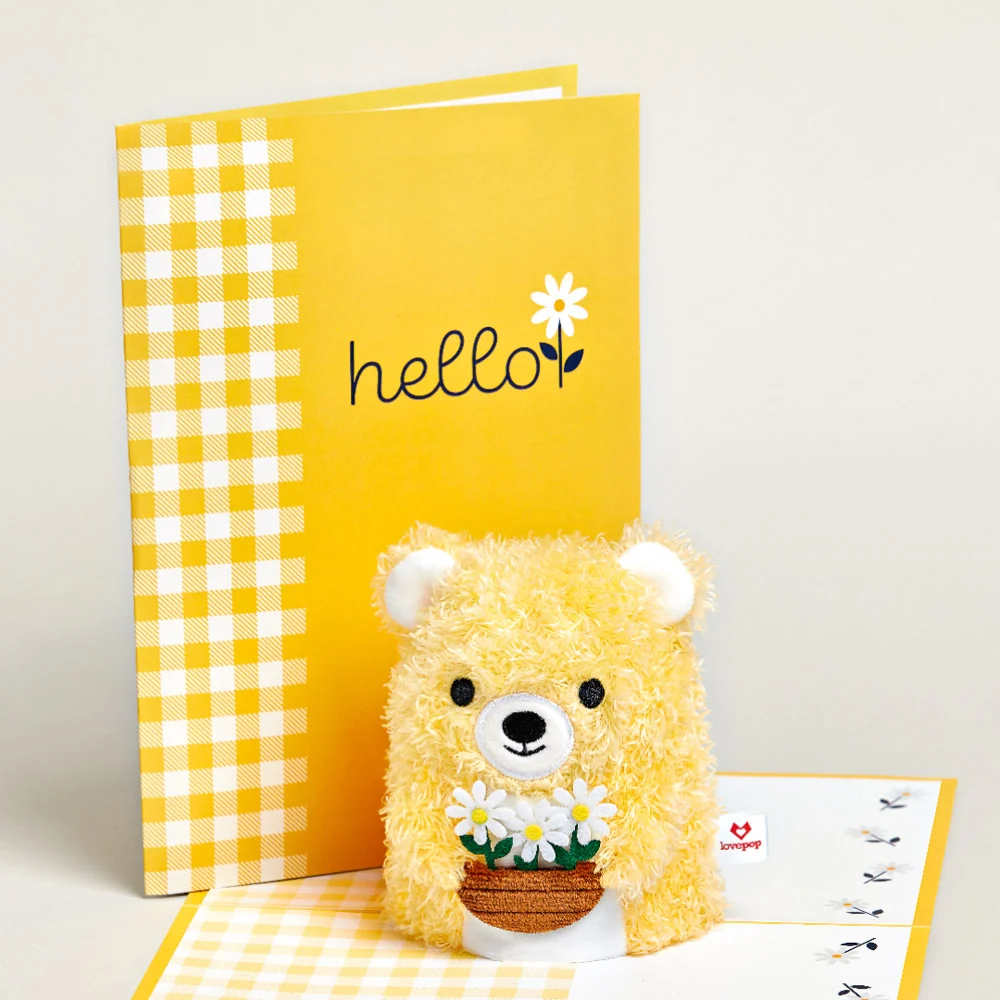 Lovepop Daisy Greetings Plushpop Card