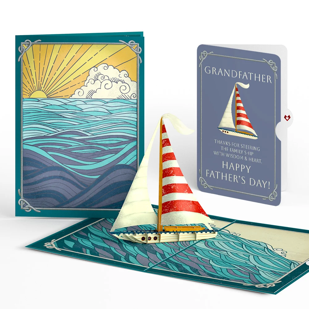 Lovepop Sailboat on the Horizon Father's Day Pop-Up Card and Sentiment Set for Grandfather