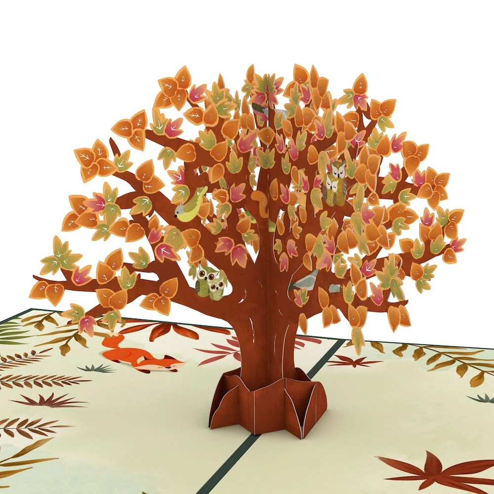 Lovepop Fall Woodland Animal Tree Pop-Up Card - Image 2