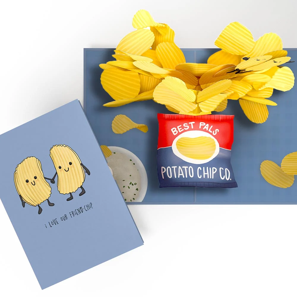 Lovepop I Love Our Friend-Chip Pop-Up Card Bag