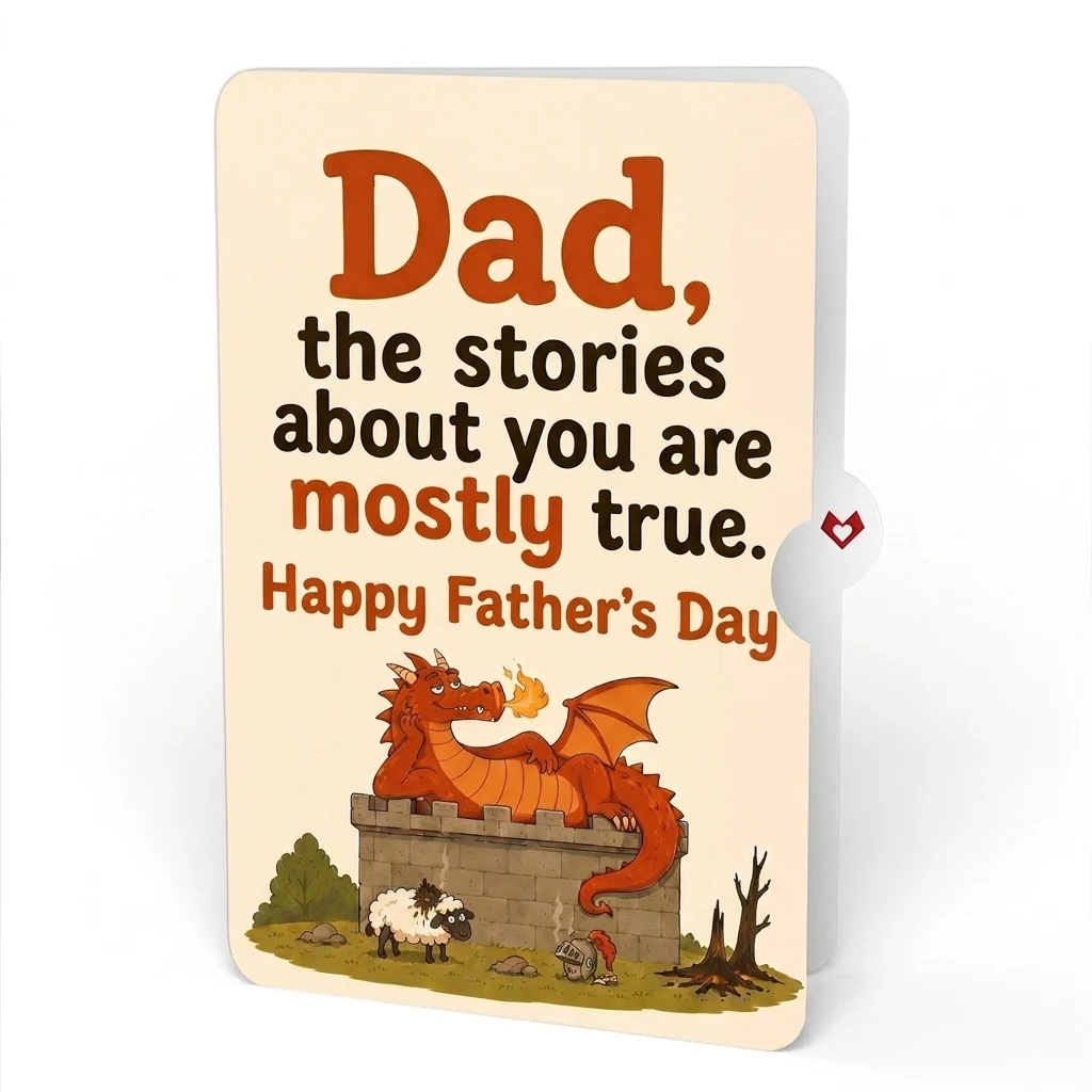 Lovepop Fire-Breathing Dragon Father's Day Pop-Up Card and True Stories Sentiment Set for Dad Scale - Image 4
