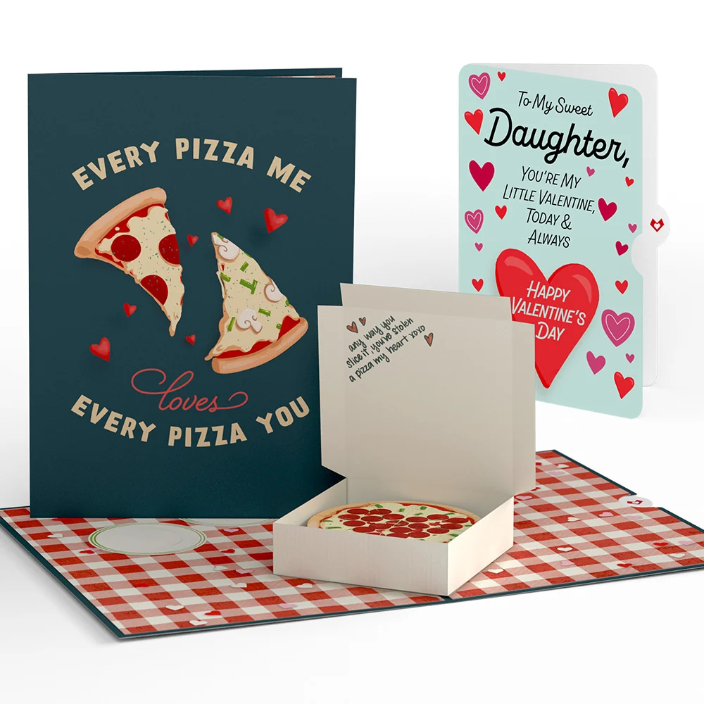 Lovepop Pizza Love Valentine Pop-Up Card and Sentiment Set for Daughter