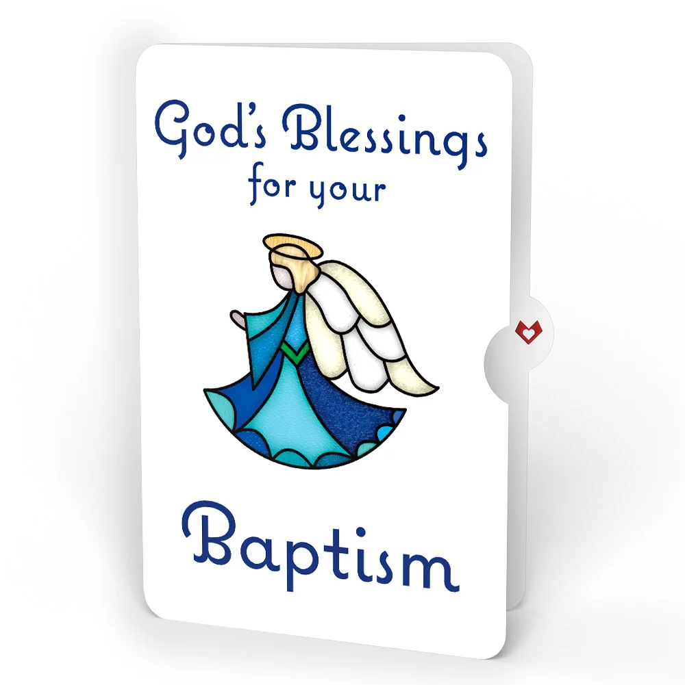 Lovepop Angel Blessings to You Baptism Suncatcher Card and Sentiment Set Glass - Image 4