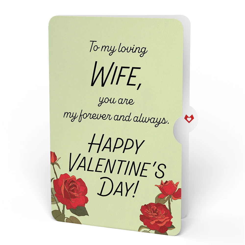 Lovepop Valentine's Day Flower Bouquet and Sentiment Set for Wife Vase - Image 4