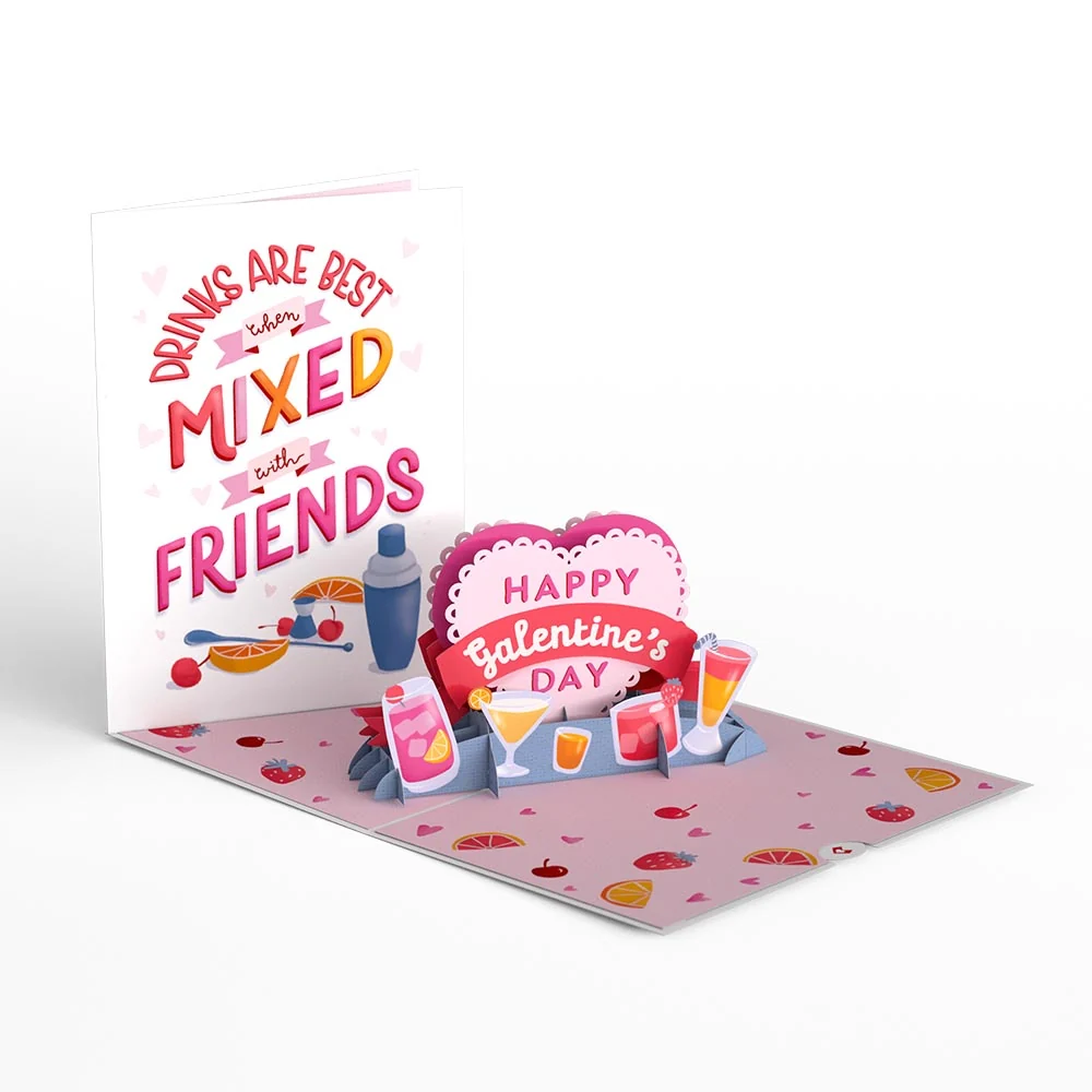 Lovepop Mixed Drinks Galentine's Day Pop-Up Card