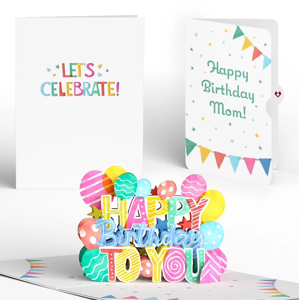 Lovepop Let's Celebrate Birthday Pop-Up Card and Sentiment Set for Mom