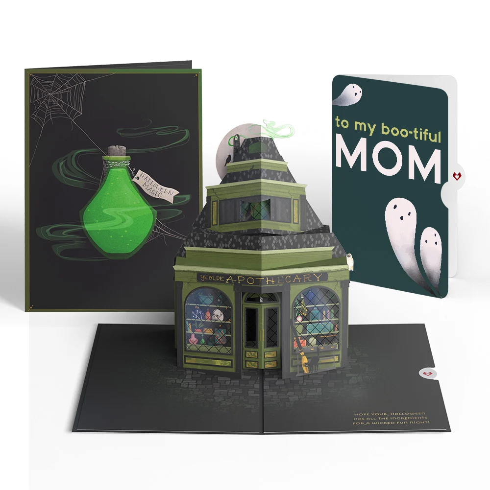 Lovepop Halloween Apothecary Pop-Up Card and Sentiment Set for Mom Bottle