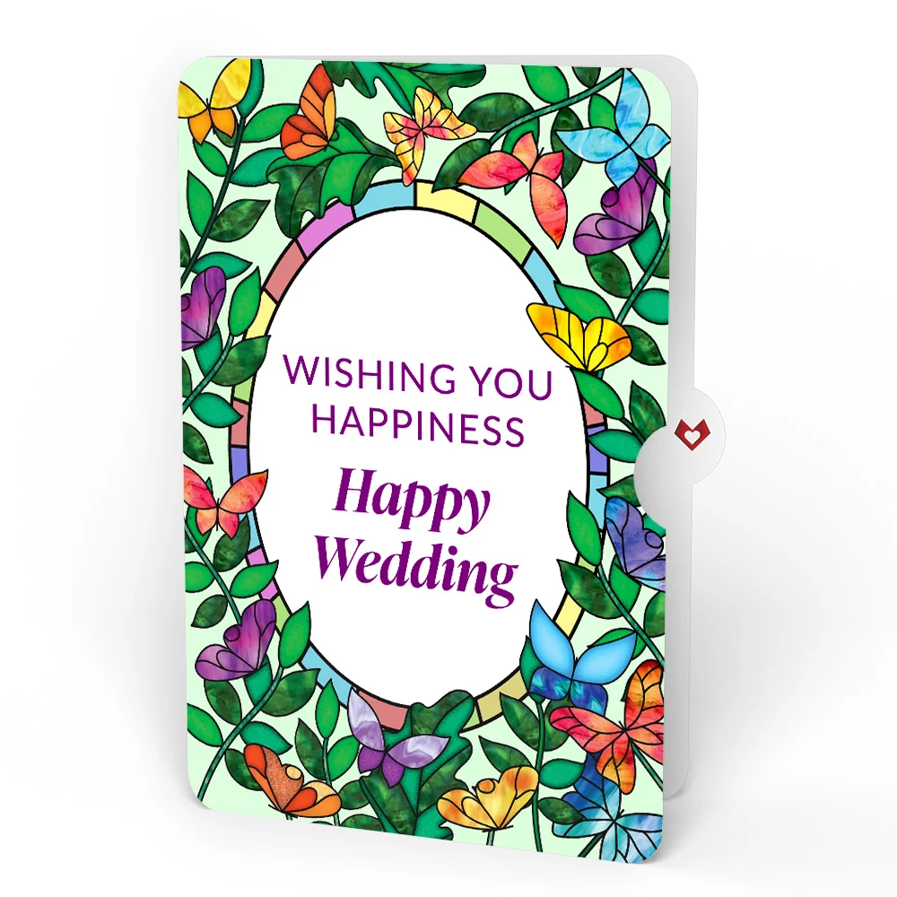 Lovepop Butterfly Brilliance Weddings Suncatcher Bouquet and Sentiment Set Glass - Image 4