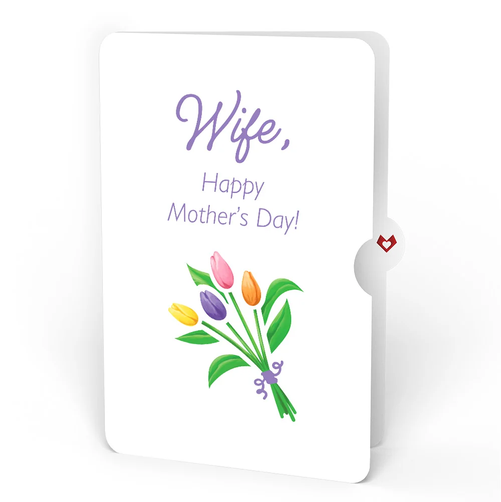 Lovepop Tulips Mother’s Day Pop-Up Card and Sentiment Set for Wife Vase - Image 4