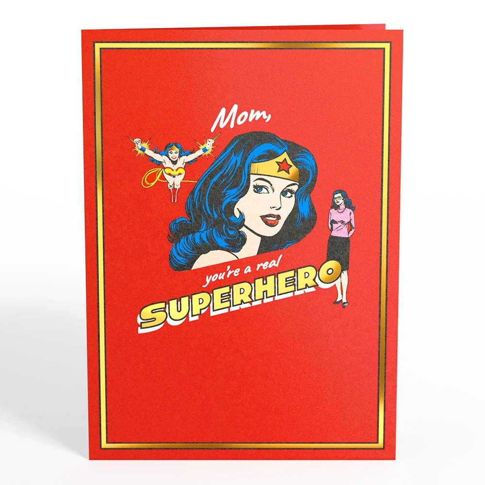 Lovepop Wonder Woman Super Hero Mother’s Day Pop-Up Card - Image 4
