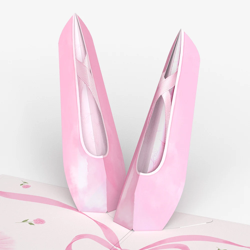Lovepop Ballet Slippers New Baby Pop-Up Card and Sentiment Set - Image 3