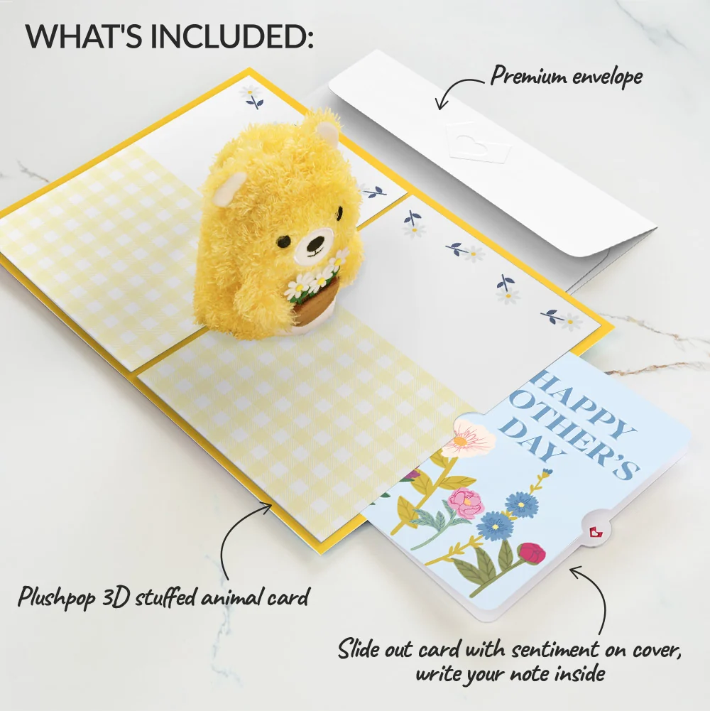 Lovepop Daisy Greetings Mother's Day Plushpop Card and Sentiment Set Pot - Image 2