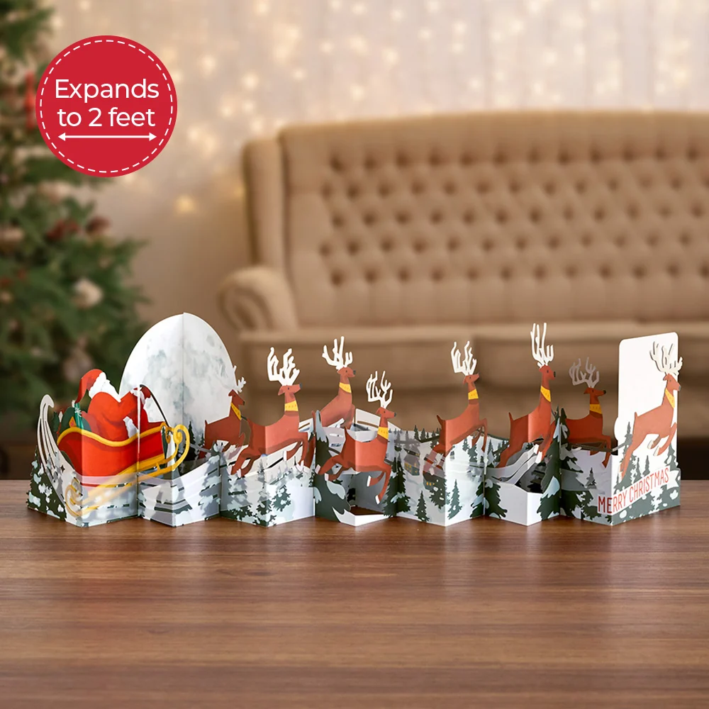 Lovepop Christmas Sleigh Ride Loooooong Card (Expands to 2 feet)