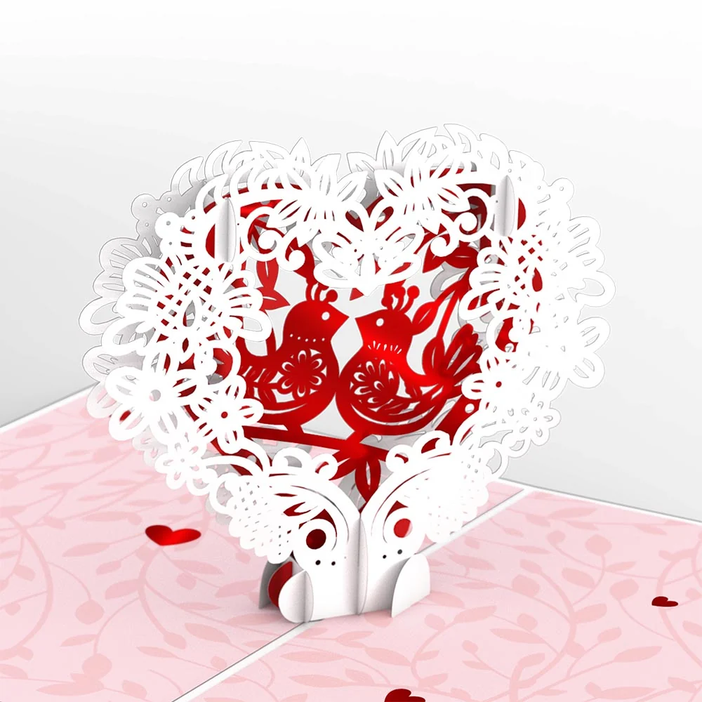 Lovepop Vintage Love Birds Valentine's Day Pop-Up Card - Image 2
