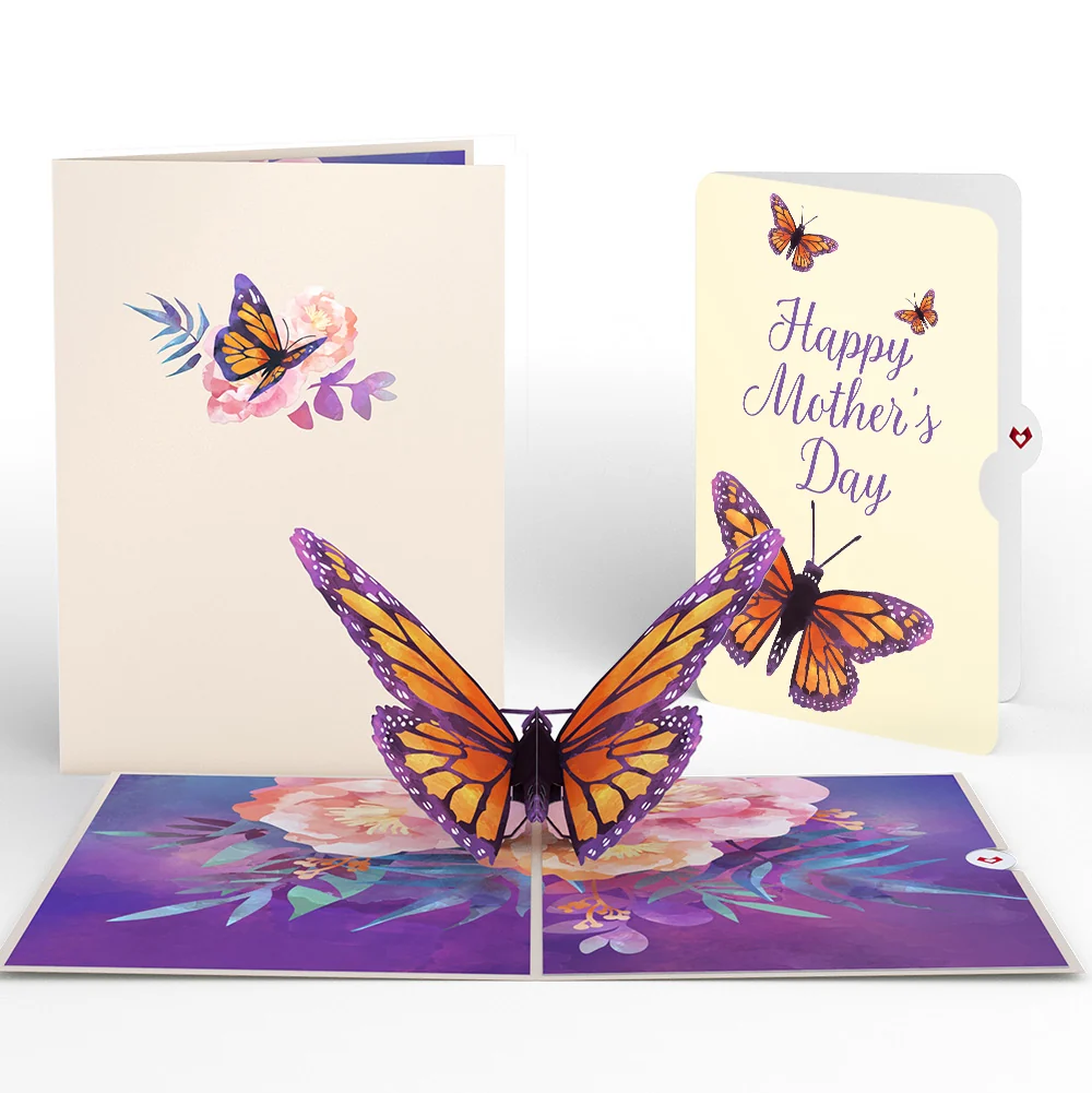 Lovepop Monarch Butterfly Mother’s Day Pop-Up Card and Sentiment Set for Mom Cream