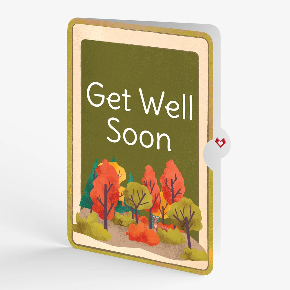 Lovepop Fall Rustic Farm Get Well Pop-Up Card and Sentiment Set Jar - Image 4
