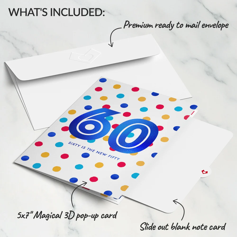 Lovepop Sixty is the New Fifty 60th Birthday Pop-Up Card - Image 5