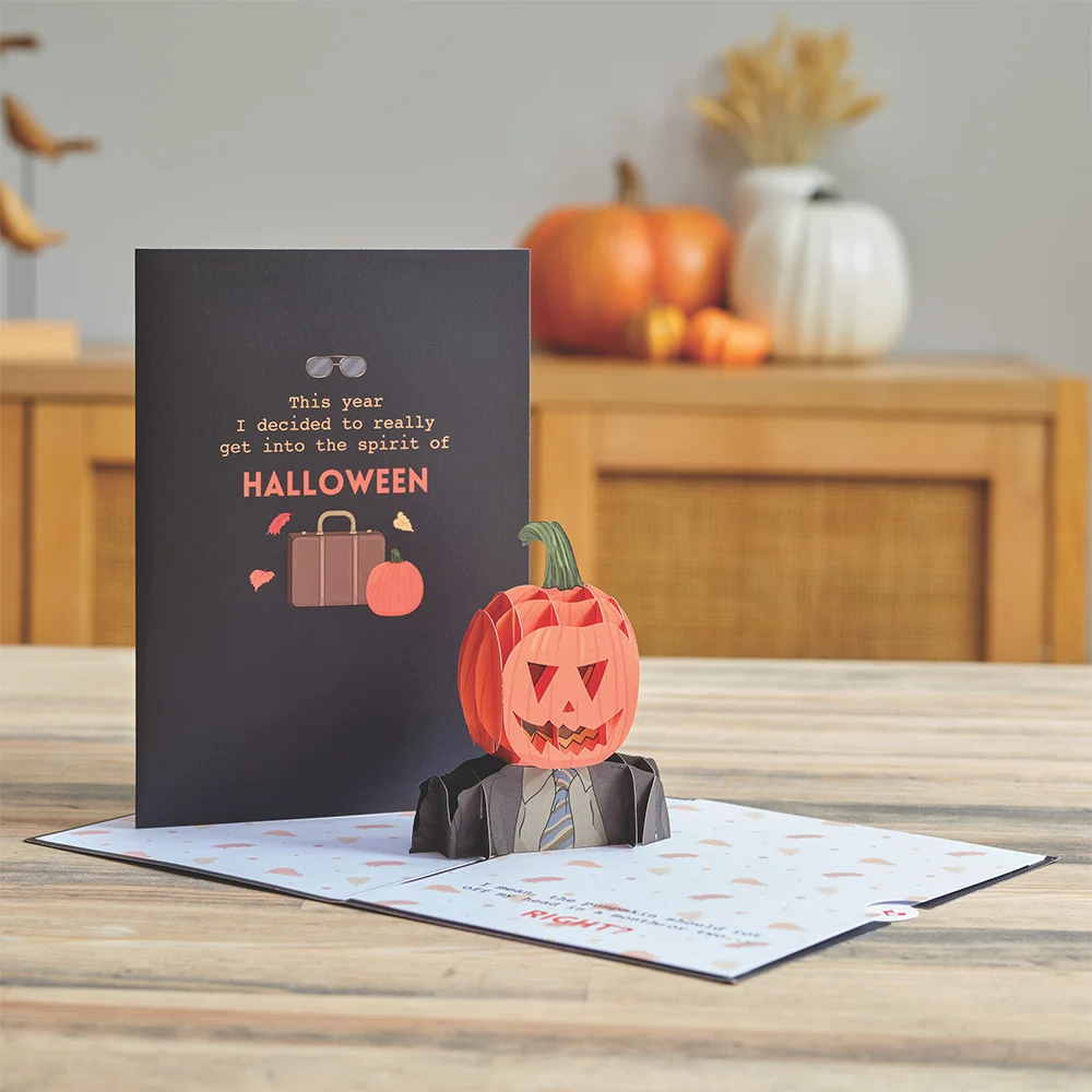 Lovepop The Office Pumpkin Head Halloween Pop-Up Card