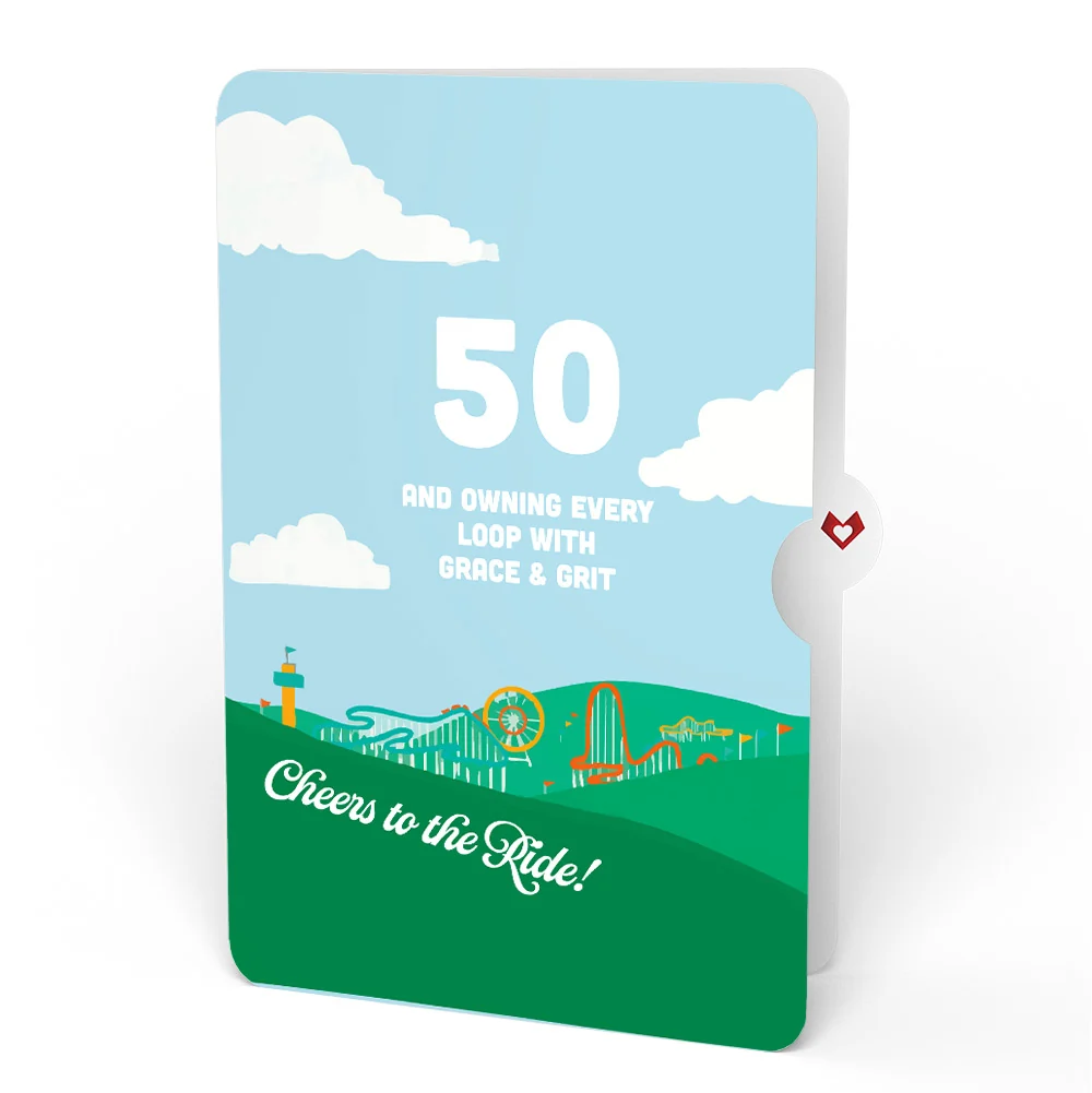Lovepop Over the Hill 50th Birthday Pop-Up Card and Sentiment Set - Image 4