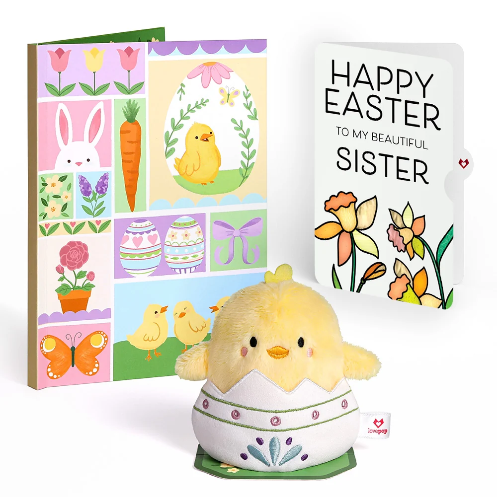 Lovepop Spring Chick Easter Plushpop Card and Sentiment Set for Sister