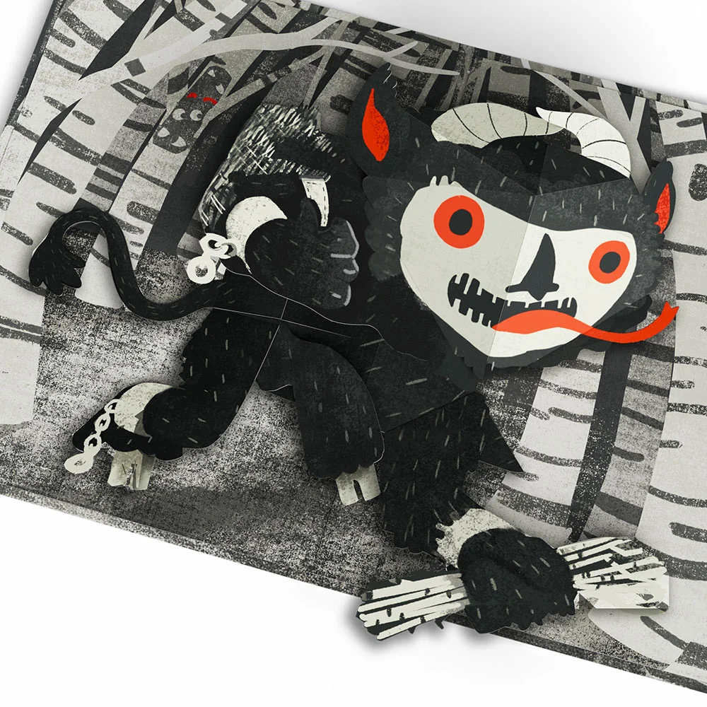 Lovepop Scary Little Krampus Christmas Pop-Up Card - Image 2