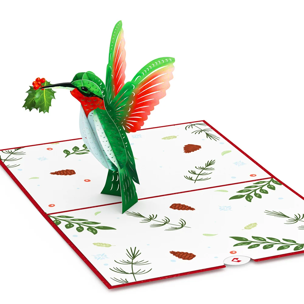 Lovepop Winter Hummingbird Pop-Up Card - Image 3
