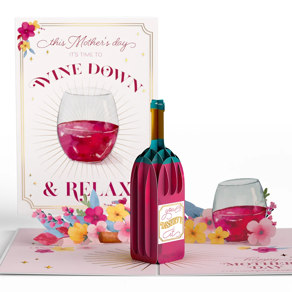 Lovepop Wine Down and Relax Mother's Day Pop-Up Card