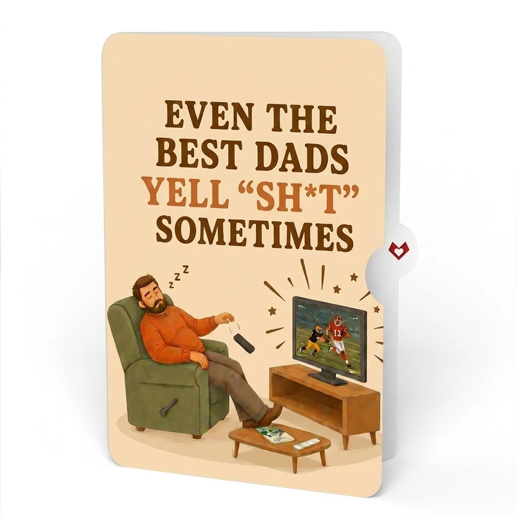 Lovepop Sit Back & Relax Father's Day Pop-Up Card and Napping Dad Sentiment Set Coffee - Image 4