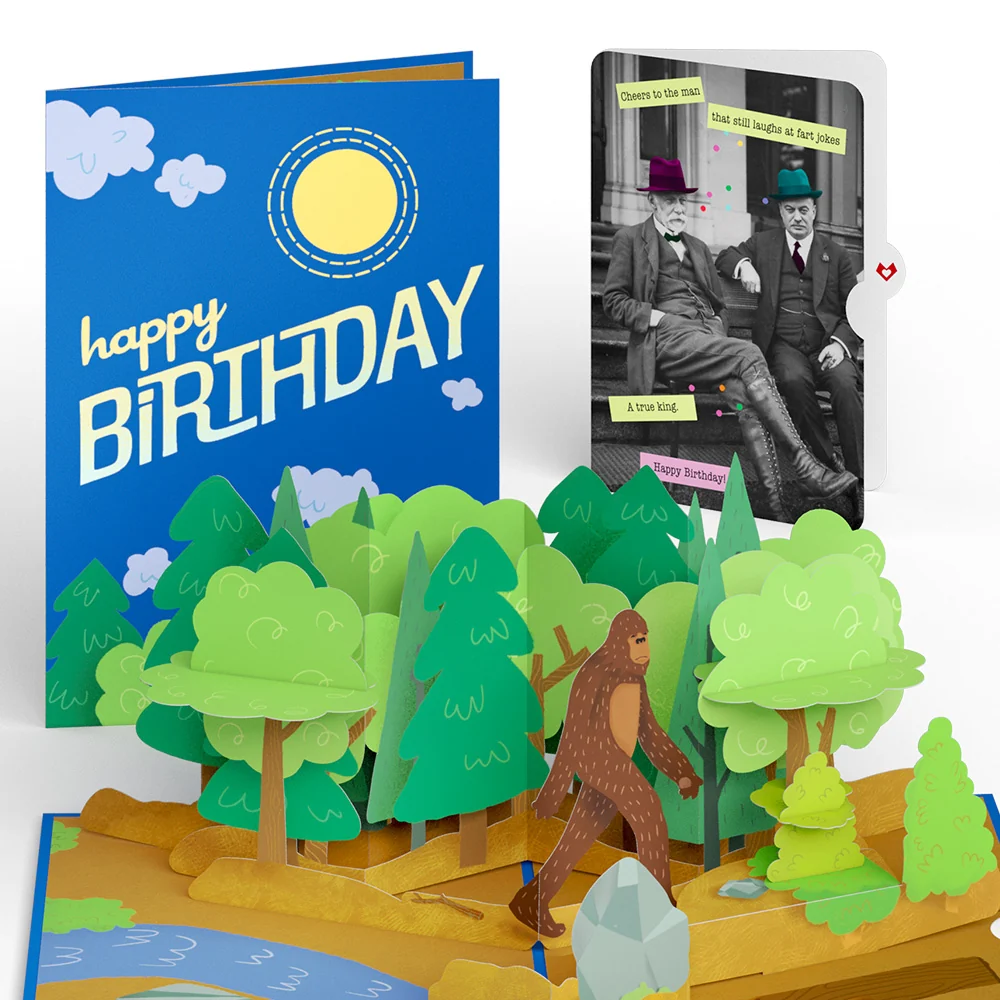 Lovepop Bigfoot Legendary Birthday Pop-Up Card and Sentiment Set for Any Man