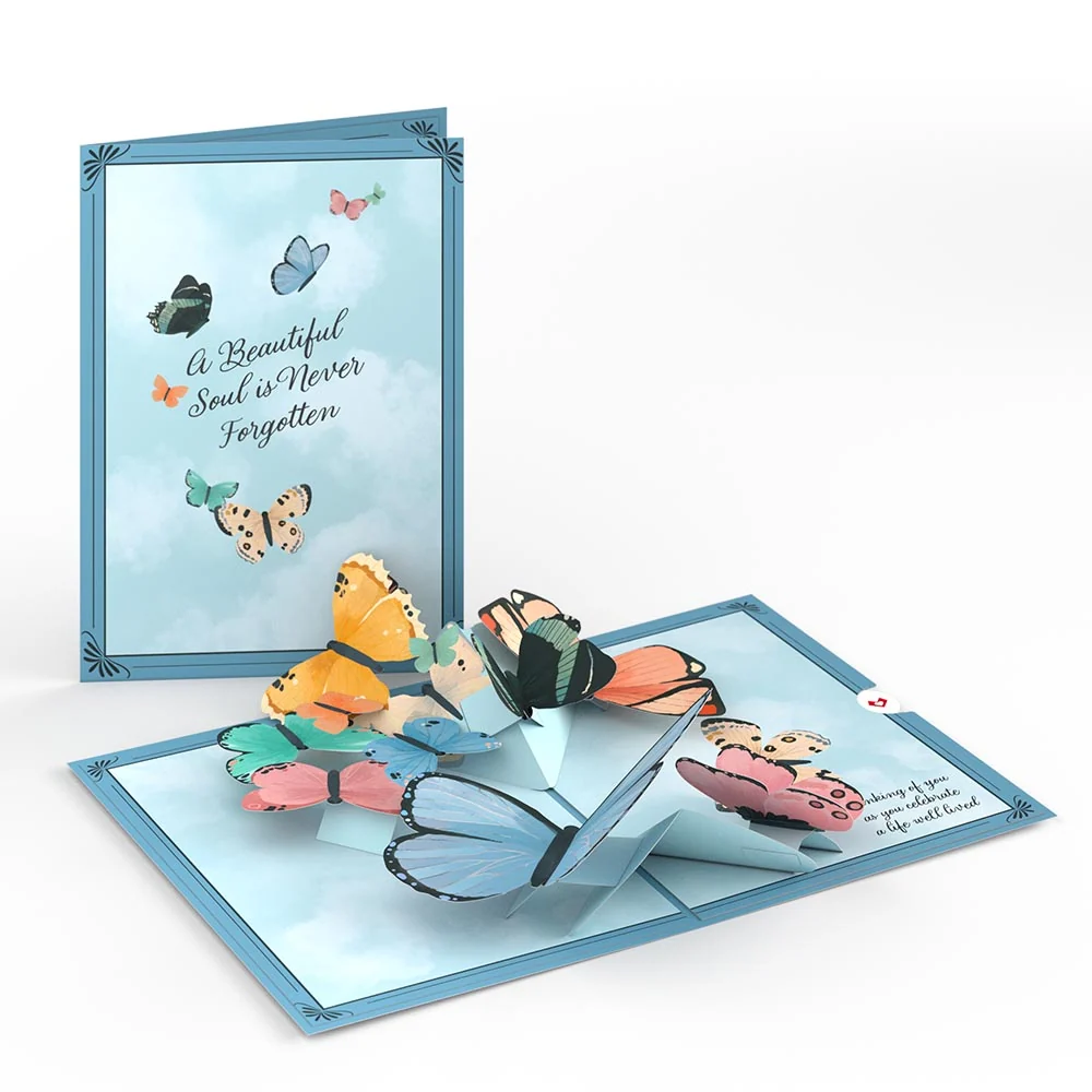 Lovepop Celebration of Life Sympathy Butterflies Pop-Up Card