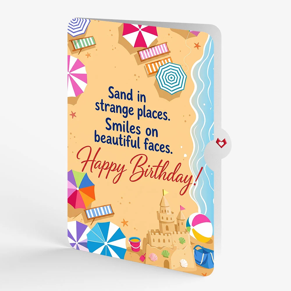 Lovepop Perfect Beach Day Birthday Pop-Up Card and Sandcastle Sentiment Set Chair - Image 4