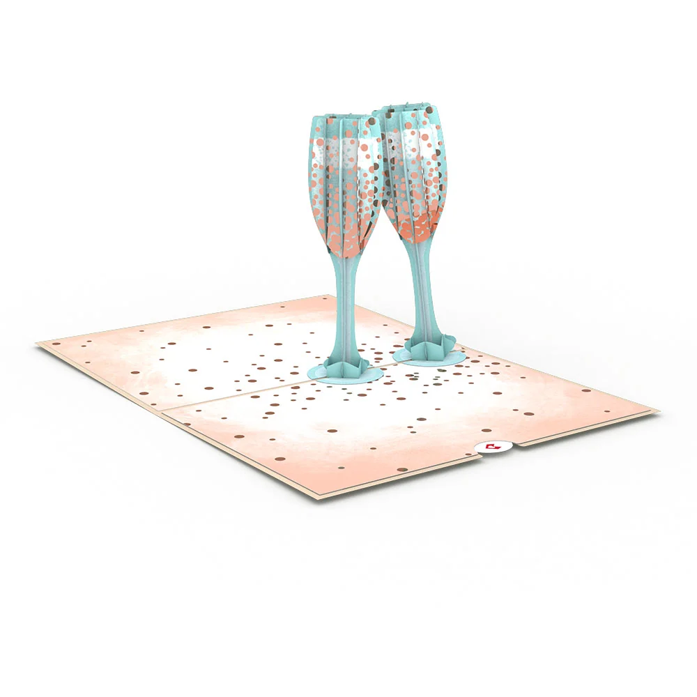 Lovepop Champagne Toast Pop-Up Card Glass - Image 3