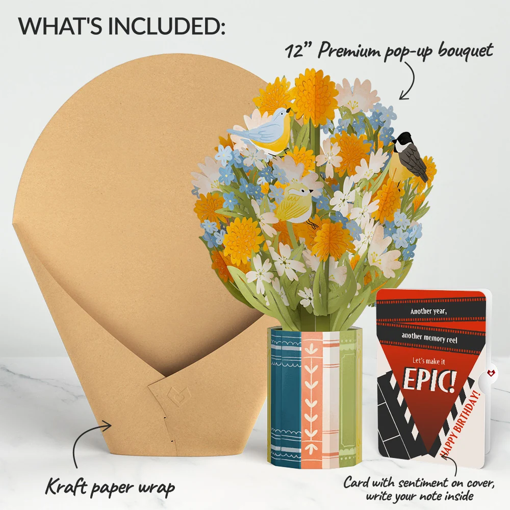 Lovepop Spring Joy Birthday Bouquet and Epic Reel Sentiment Set Vase - Image 2