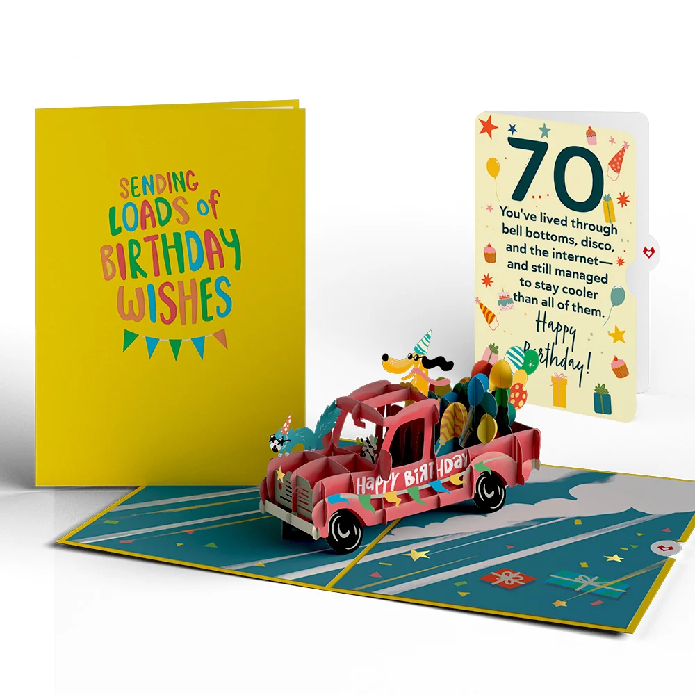 Lovepop 70th Birthday Truck Pop-Up Card and Sentiment Set
